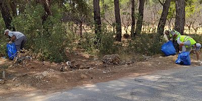 Kepez’in ormanlarında çevre temizliği