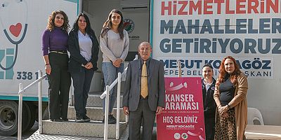 Kepez’in sağlık tırı kanser taraması için Kemer’de