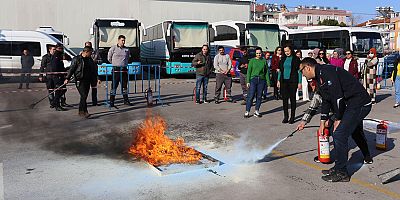 Kepez personeline yangın eğitimi 