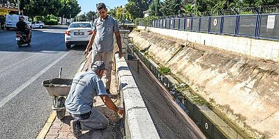 Kepez su kanalını kışa hazırlıyor