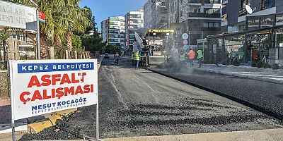 Kepez yeni yılın ilk asfaltını Çankaya’ya yaptı