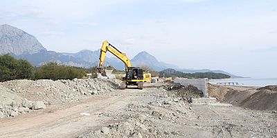 Kındılçeşme sahil projesinde çalışmalar hızla devam ediyor