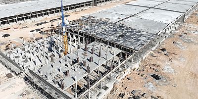 Kınık Toptancı Hal Kompleksi hızla devam ediyor 
