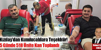 Kızılay’dan Kumlucalılara Teşekkür! 5 Günde 518 Ünite Kan Toplandı