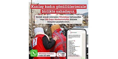 Kızılay Depremzede Kadınlara Özel Whatsapp Hattı Kurdu
