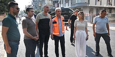 Kocagöz, asfalt çalışmalarını yerinde inceledi