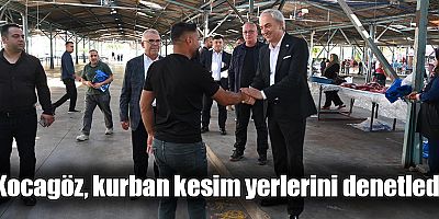 Kocagöz, kurban kesim yerlerini denetledi