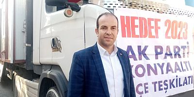 Konyaaltı AK Parti Hatay’a 150 TIR Konteynır’ı kurban keserek yola çıkarttı