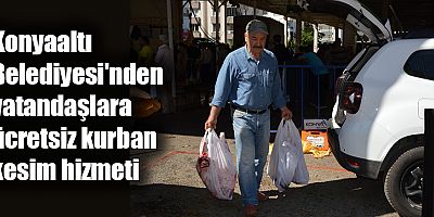 Konyaaltı Belediyesi'nden vatandaşlara ücretsiz kurban kesim hizmeti