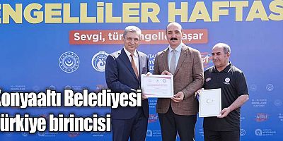 Konyaaltı Belediyesi Türkiye birincisi