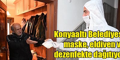 Konyaaltı Belediyesi vatandaşa maske