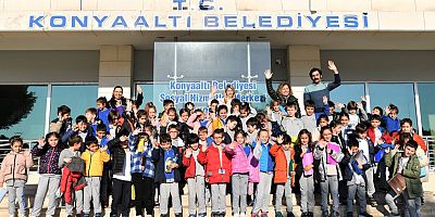 Konyaaltı kütüphanesi minikleri ağırladı