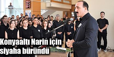 Konyaaltı Narin için siyaha büründü