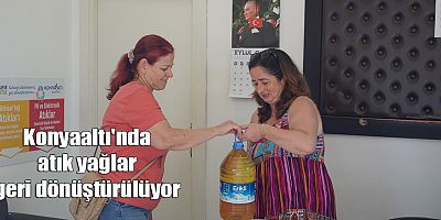 Konyaaltı'nda atık yağlar geri dönüştürülüyor