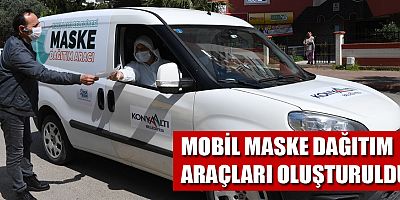 Konyaaltı'nda mobil maske dağıtım araçları oluşturuldu