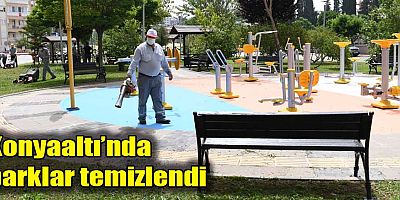 Konyaaltı’nda parklar temizlendi
