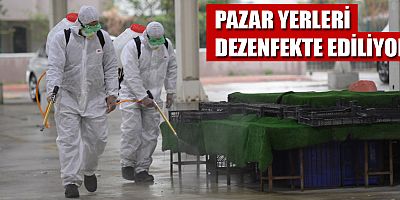 Konyaaltı'nda pazar yerleri dezenfekte ediliyor