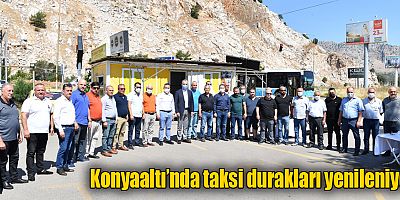 Konyaaltı’nda taksi durakları yenileniyor