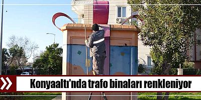 Konyaaltı'nda trafo binaları renkleniyor