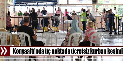 Konyaaltı'nda üç noktada ücretsiz kurban kesimi