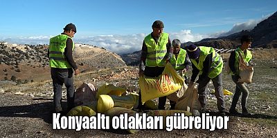 Konyaaltı otlakları gübreliyor