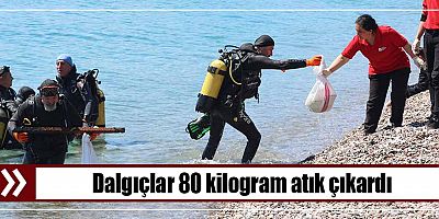 Konyaaltı Sahili'nde deniz dibi temizliği yapıldı