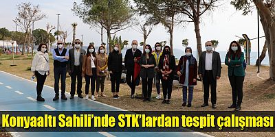 Konyaaltı Sahili’nde STK’lardan tespit çalışması