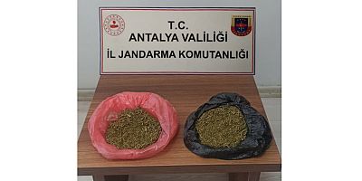 Korkuteli'de 2 poşet içinde 160 gram uyuşturucu ele geçirildi