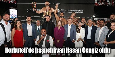 Korkuteli'de başpehlivan Hasan Cengiz oldu