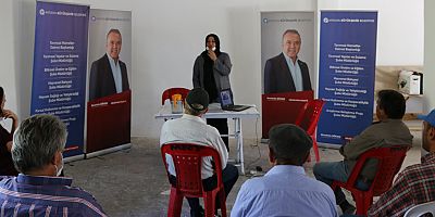 Korkuteli Manay’lı üreticilere toprak analizinin önemi anlatıldı