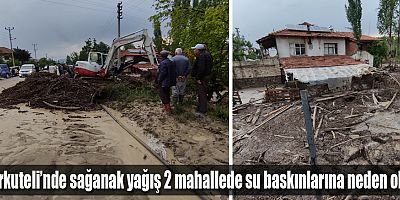 Korkuteli’nde sağanak yağış su baskınlarına neden oldu