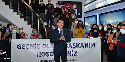 Kovidi atlatan Başkan Köleoğlu'na sürpriz karşılama