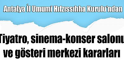 Kültür-sanat tesisleri ayda en az 2 kez denetlenecek