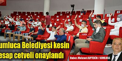 Kumluca Belediyesi kesin hesap cetveli onaylandı