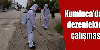 Kumluca'da dezenfekte çalışması