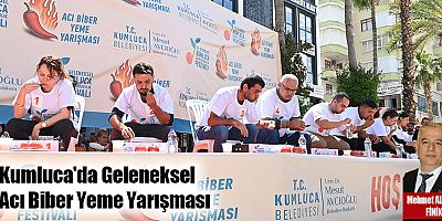 Kumluca'da Geleneksel Acı Biber Yeme Yarışması