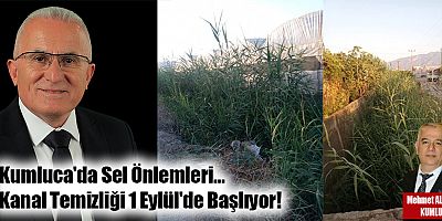 Kumluca'da Sel Önlemleri… Kanal Temizliği 1 Eylül'de Başlıyor!