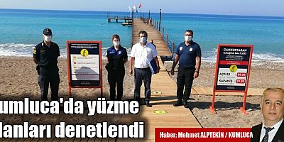 Kumluca'da yüzme alanları denetlendi