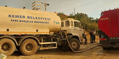 Kumluca’daki orman yangınına Kemer Belediyesi’nden destek