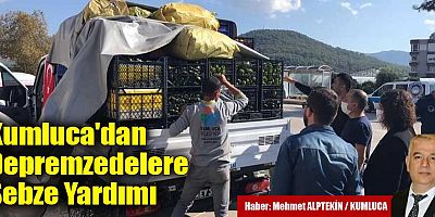Kumluca'dan Depremzedelere Sebze Yardımı