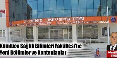 Kumluca Sağlık Bilimleri Fakültesi'ne Yeni Bölümler ve Kontenjanlar