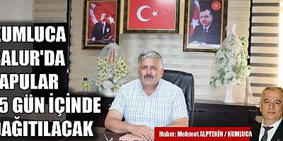 Kumluca Salur, tapularını alıyor
