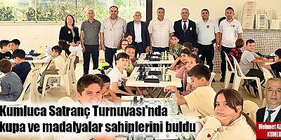 Kumluca Satranç Turnuvası'nda kupa ve madalyalar sahiplerini buldu