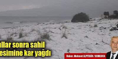 Kumluca ve Finike'ye örtü şeklinde kar yağdı