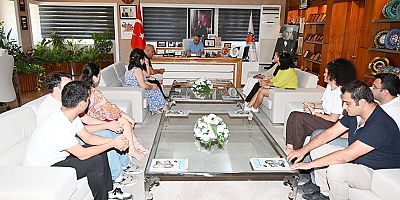 Kurs öğretmenlerinden Başkan Topaloğlu’na ziyaret  