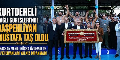 Kurtdereli Yağlı Güreşleri'nde Başpehlivan Mustafa Taş oldu