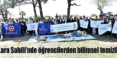 Lara Sahili’nde öğrencilerden bilimsel temizlik