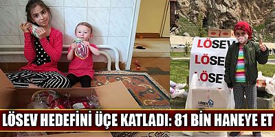 LÖSEV hedefini üçe katladı: 81 bin haneye et