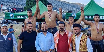 Manavgat Belediyesi Güreş Kulübü sporcuları Sarıidris Güreşleri'nden derecelerle döndü