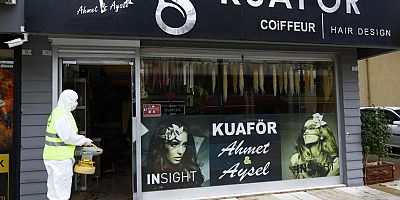 Manavgat Belediyesi'nden kuaför, berber ve güzellik salonlarına dezenfekte